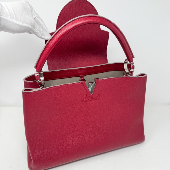 Louis Vuitton Red Capucines MM - Picture 5 of 9
